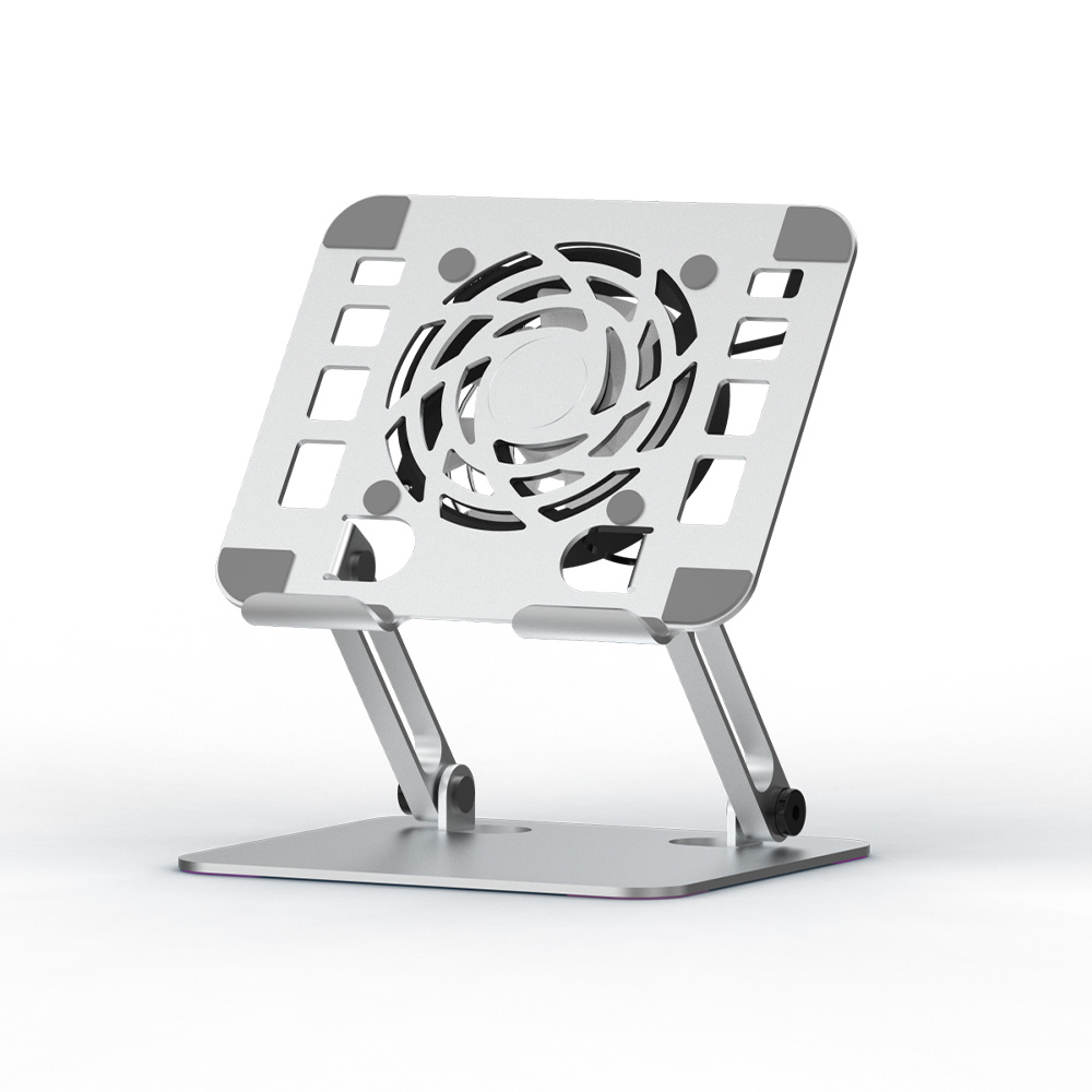 SE-SP60-1 Aluminum Laptop Stand with Cooling Fan – 2-in-1 Support & Active Cooling for a Cooler Work Experience